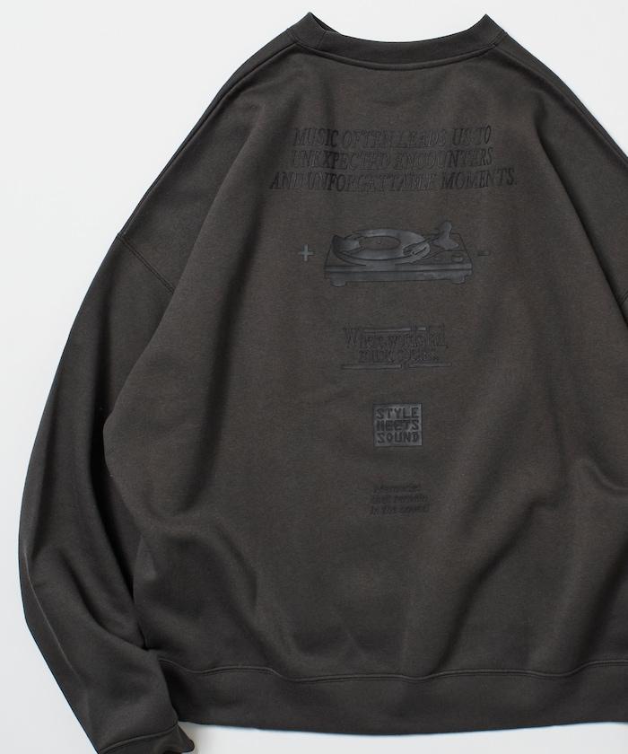 寬鬆版型背部印花圓領衛衣 / STYLE MEETS SOUND