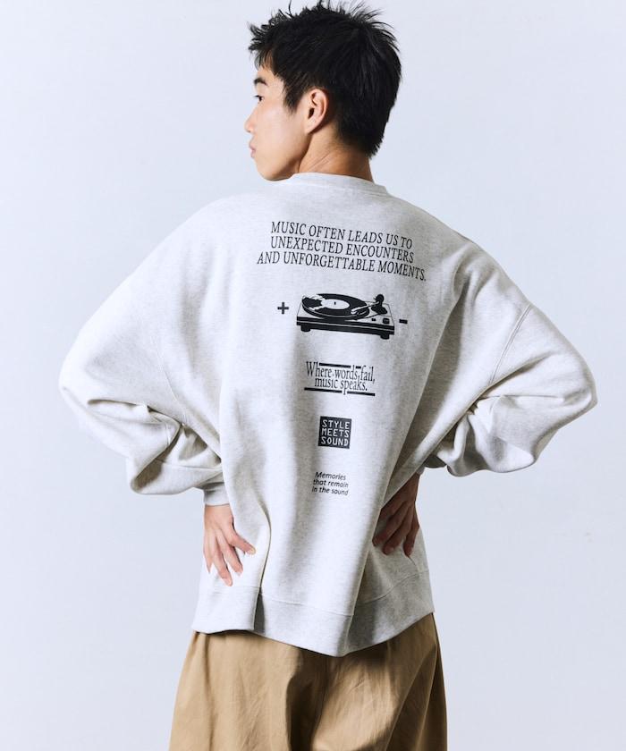 寬鬆版型背部印花圓領衛衣 / STYLE MEETS SOUND
