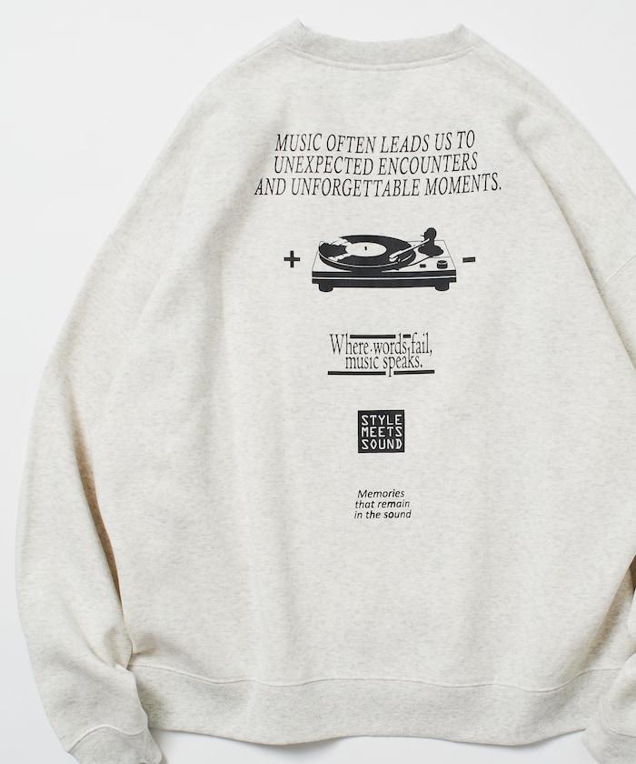 寬鬆版型背部印花圓領衛衣 / STYLE MEETS SOUND