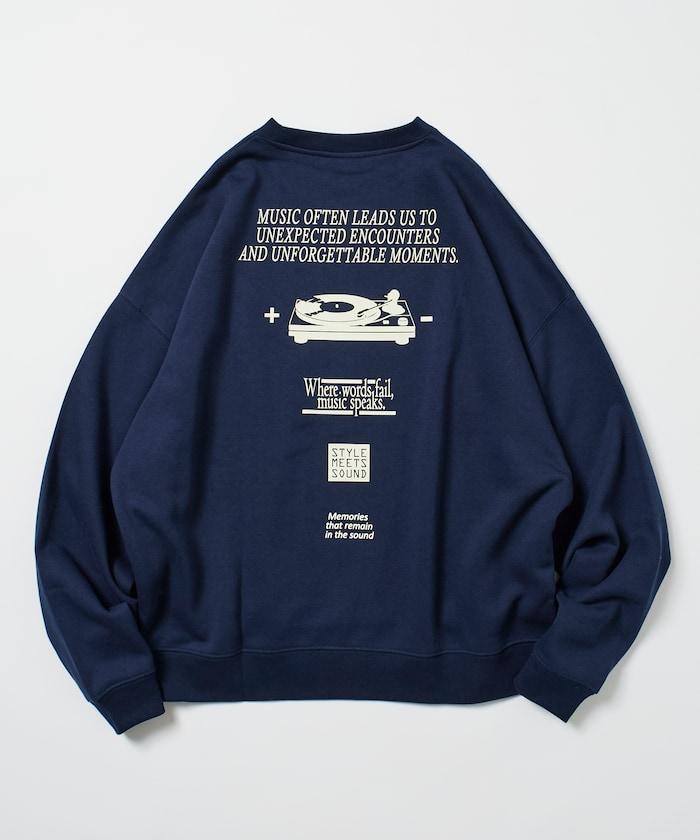 寬鬆版型背部印花圓領衛衣 / STYLE MEETS SOUND