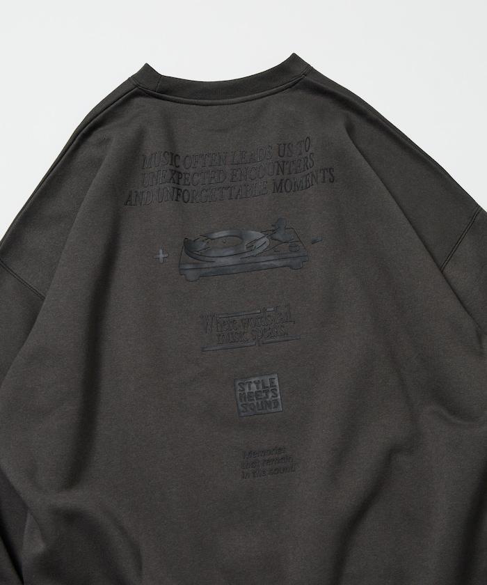 寬鬆版型背部印花圓領衛衣 / STYLE MEETS SOUND