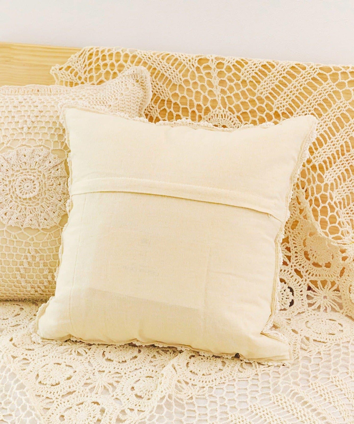 クロッシェクッションカバー:45×45cm