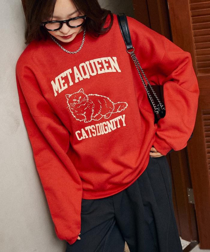 METAQUEEN 植絨貓咪加絨衛衣