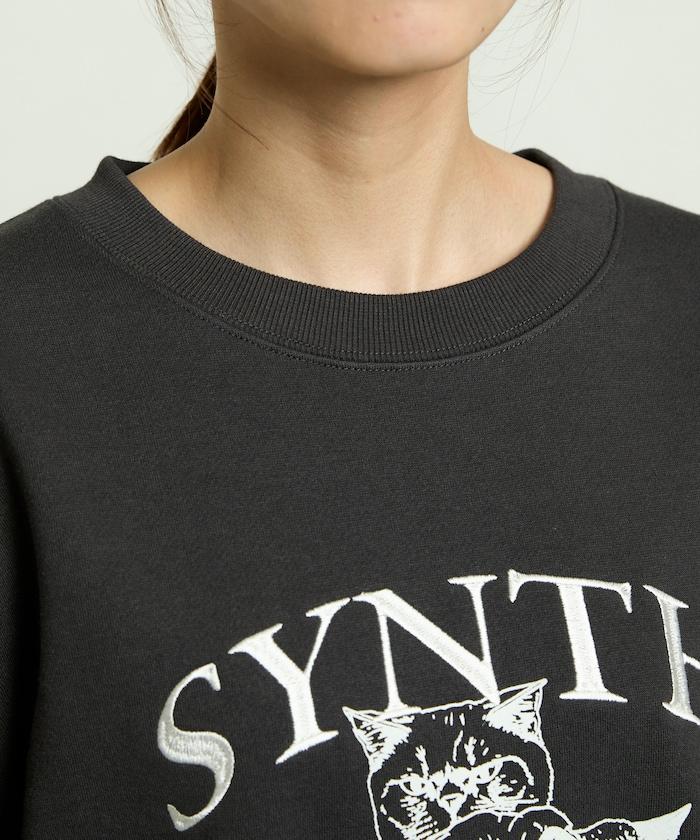 SYNTH 貓圖案加絨衛衣