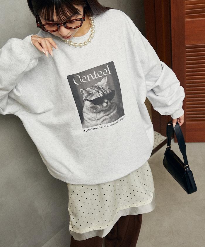 Gentee 貓咪 內加絨衛衣