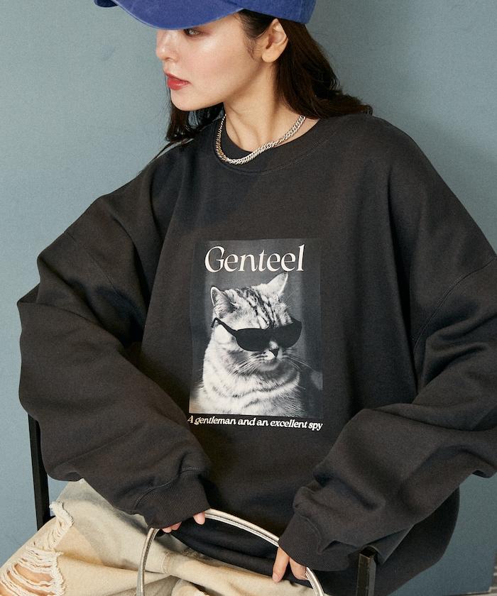 Gentee 貓咪 內加絨衛衣