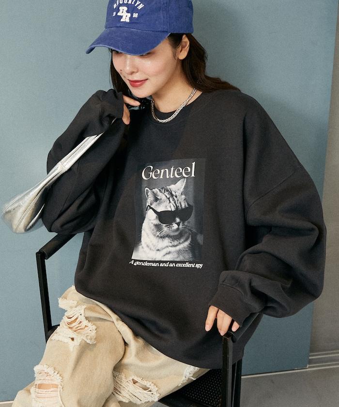 Gentee 貓咪 內加絨衛衣