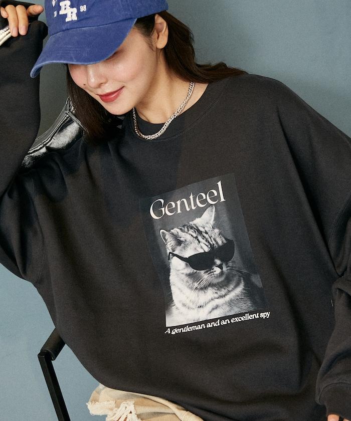 Gentee 貓咪 內加絨衛衣