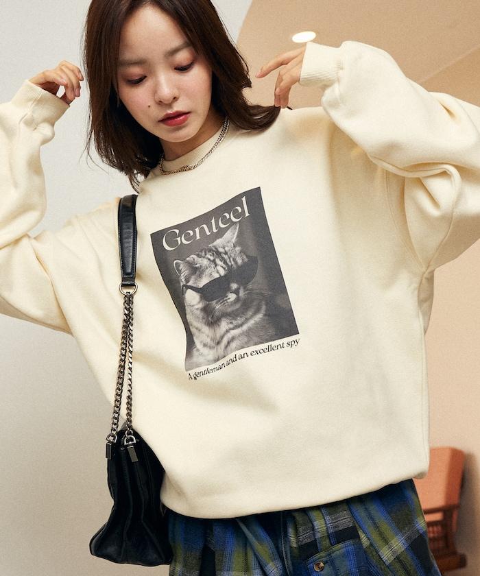 Gentee 貓咪 內加絨衛衣