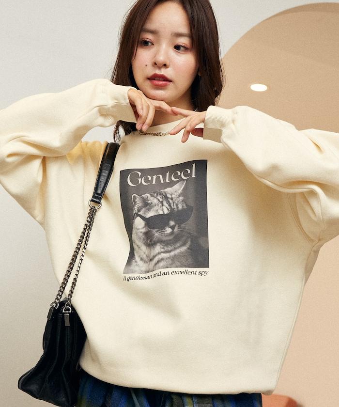 Gentee 貓咪 內加絨衛衣