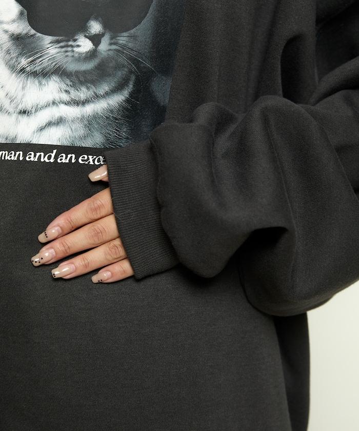 Gentee 貓咪 內加絨衛衣