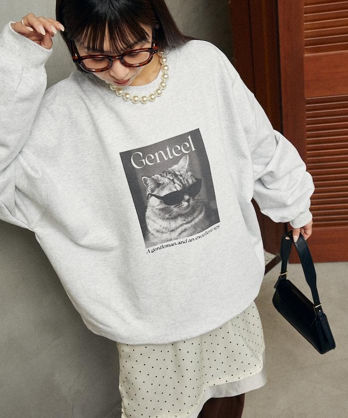 Gentee 貓咪 內加絨衛衣