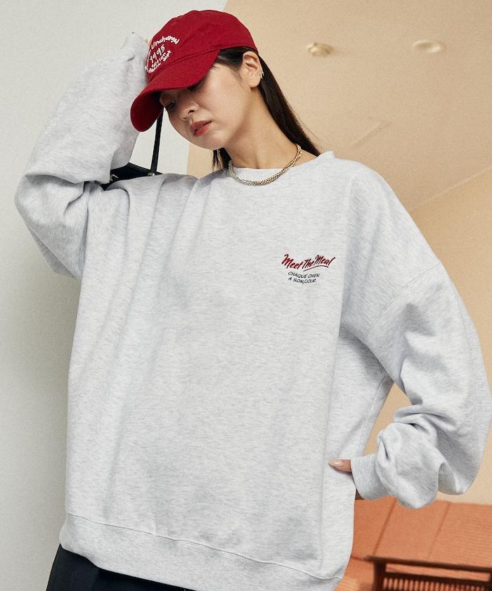 相良刺繡法鬥犬加絨衛衣