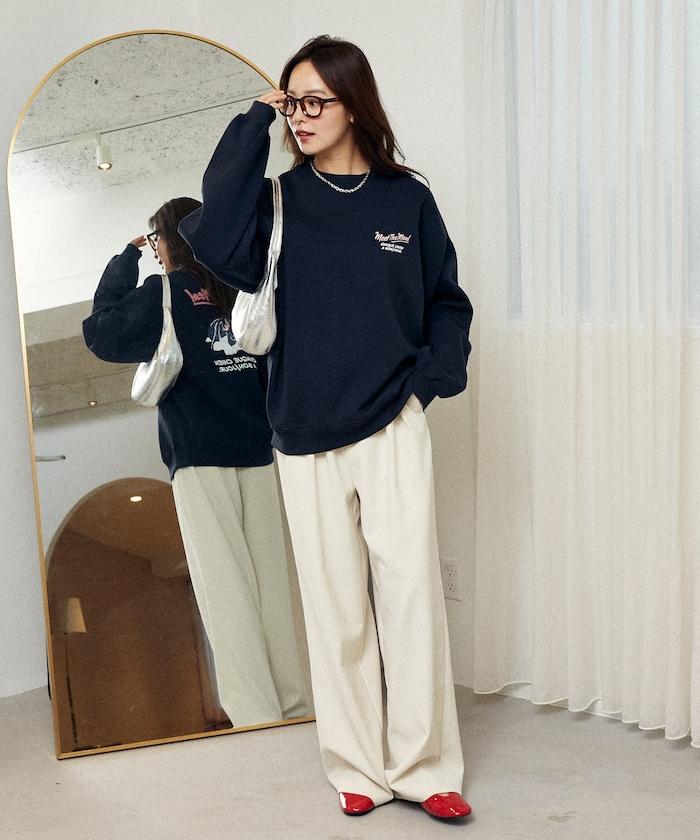 相良刺繡法鬥犬加絨衛衣