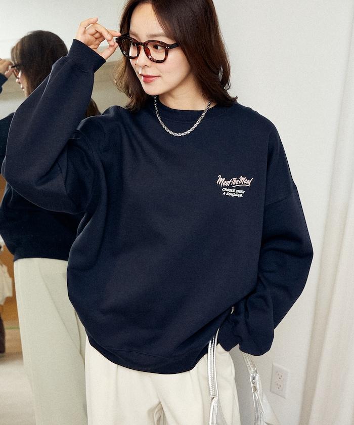 相良刺繡法鬥犬加絨衛衣