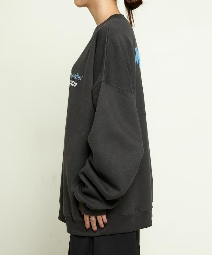 相良刺繡法鬥犬加絨衛衣