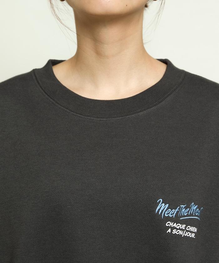 相良刺繡法鬥犬加絨衛衣