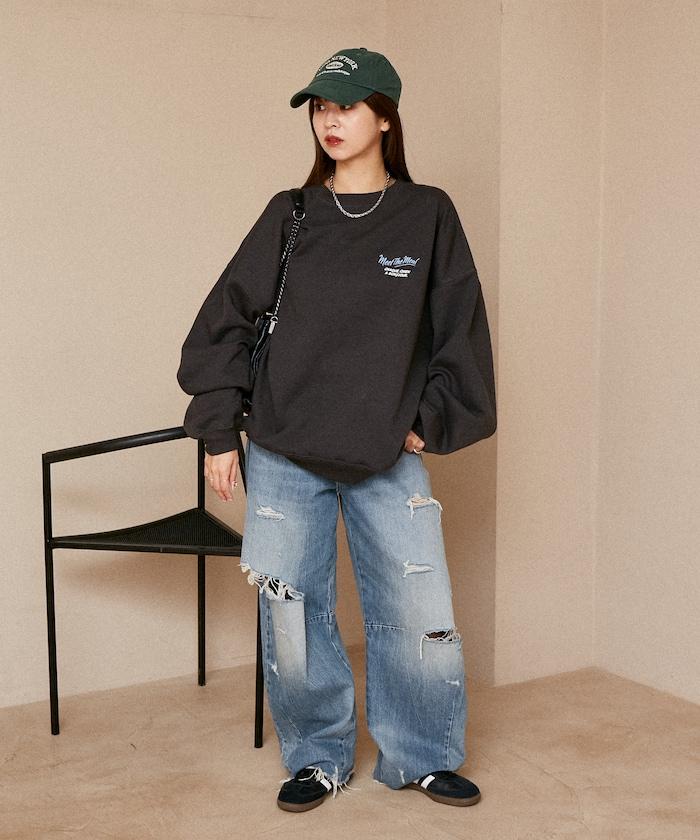 相良刺繡法鬥犬加絨衛衣