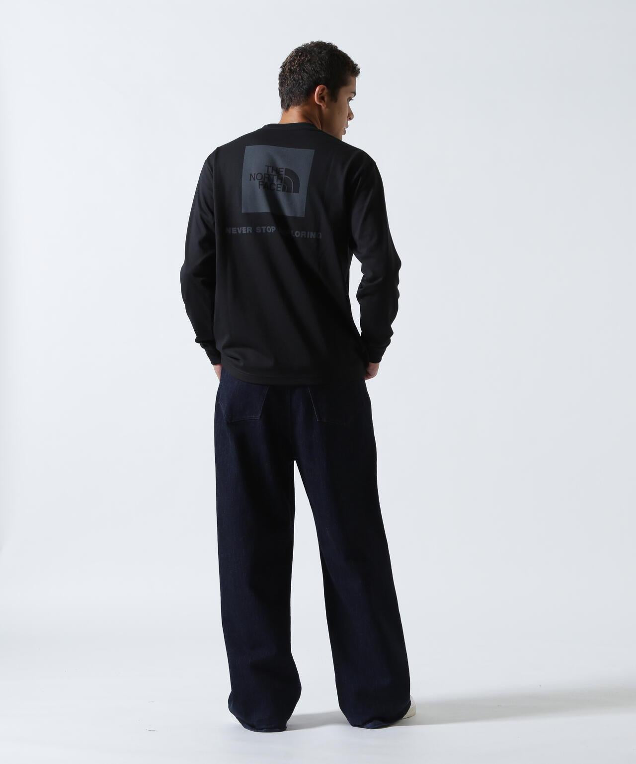 THE NORTH FACE 長袖背部方形標誌T恤