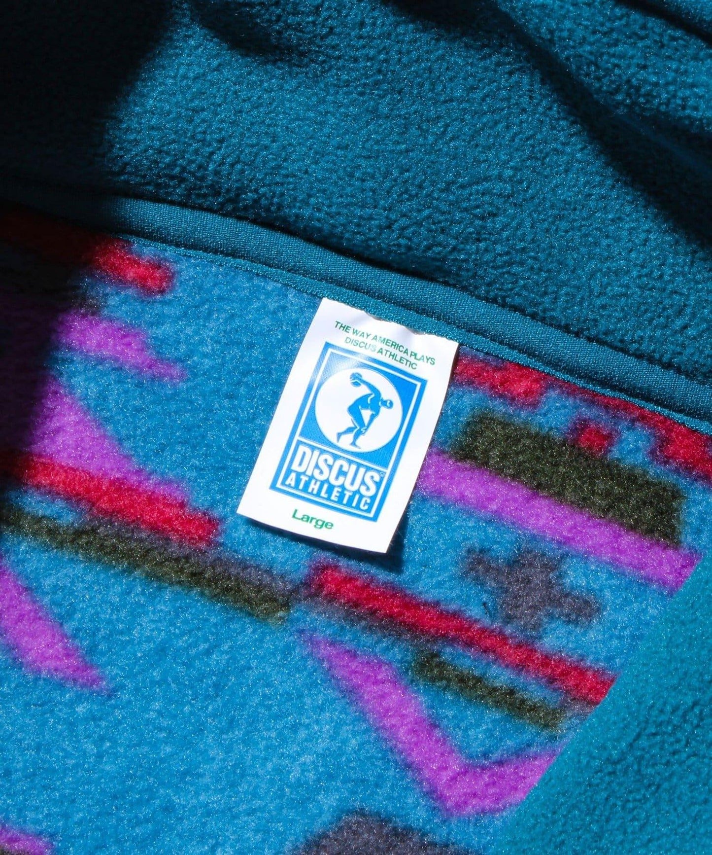 【DISCUS】男女同款拼色滾邊半拉鍊套頭衫