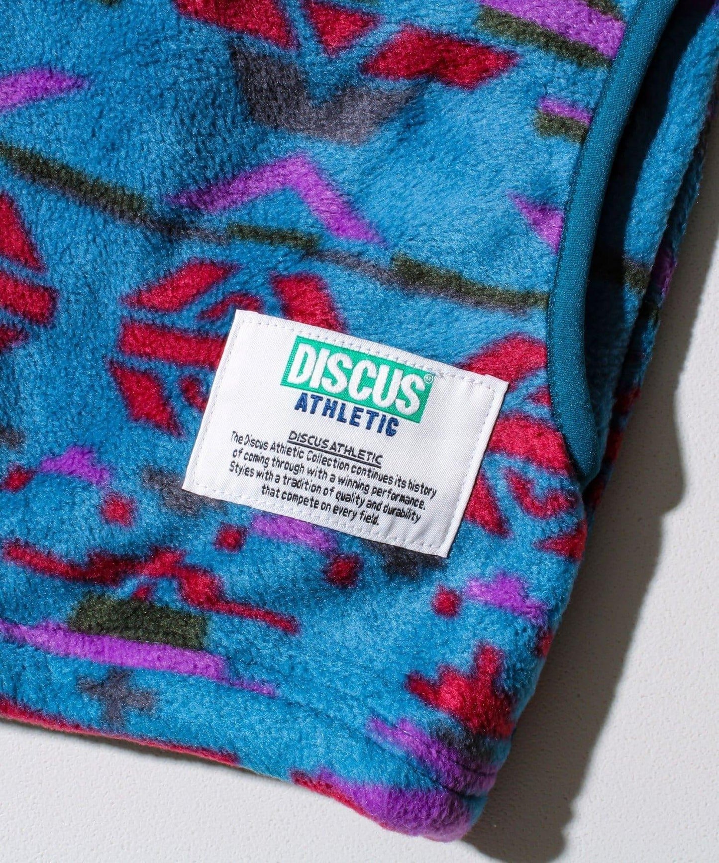 【DISCUS】男女同款拼色滾邊半拉鍊套頭衫