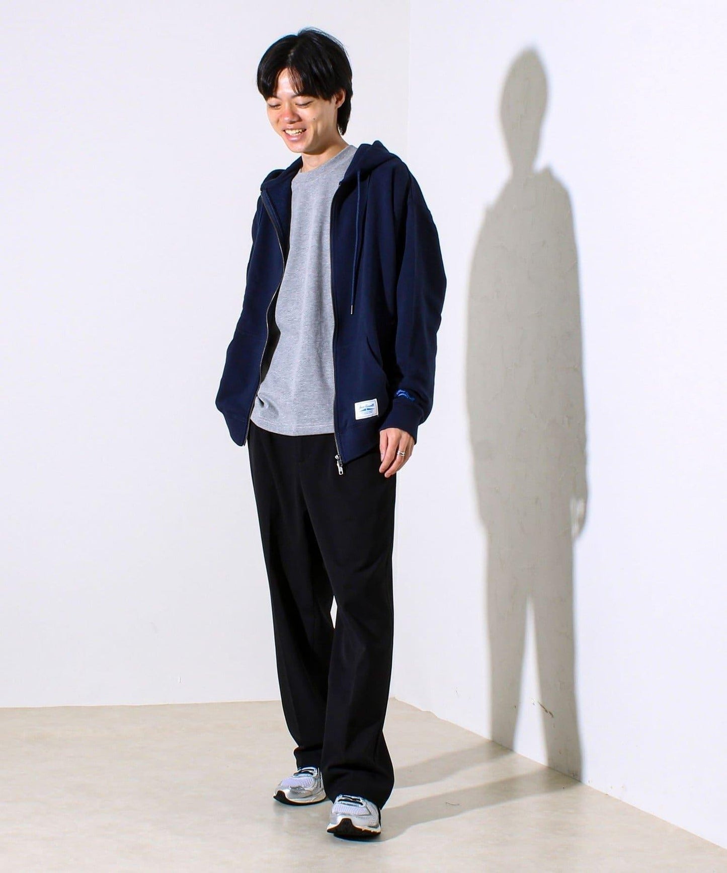 【JACKPURCELL/ジャックパーセル】精梳棉衛衣面料全拉鍊連帽衛衣
