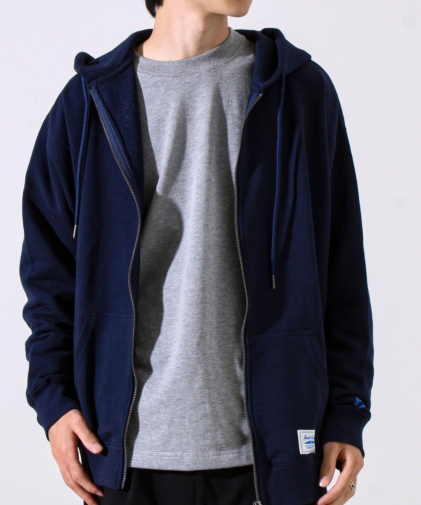 【JACKPURCELL/ジャックパーセル】精梳棉衛衣面料全拉鍊連帽衛衣