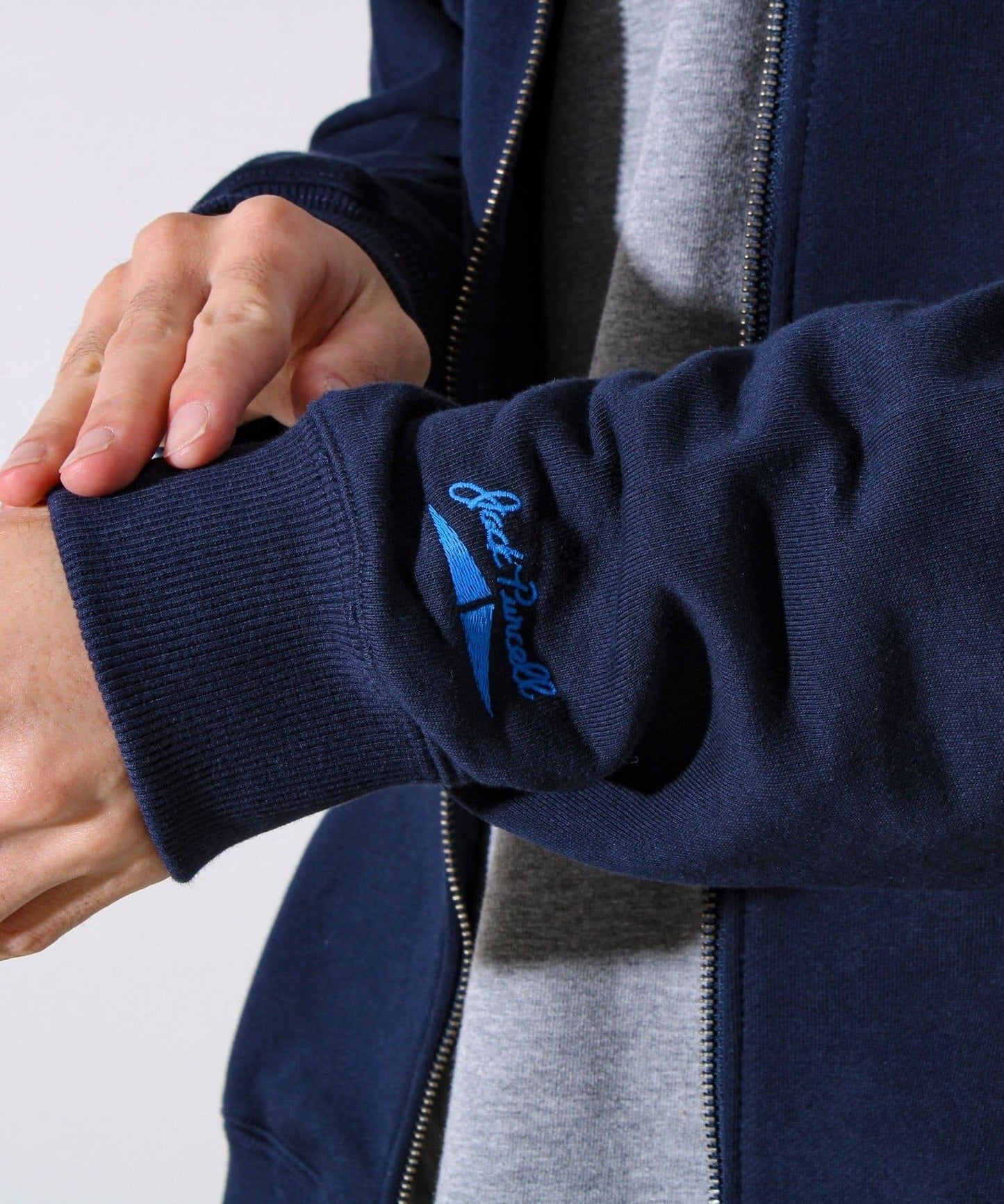 【JACKPURCELL/ジャックパーセル】精梳棉衛衣面料全拉鍊連帽衛衣