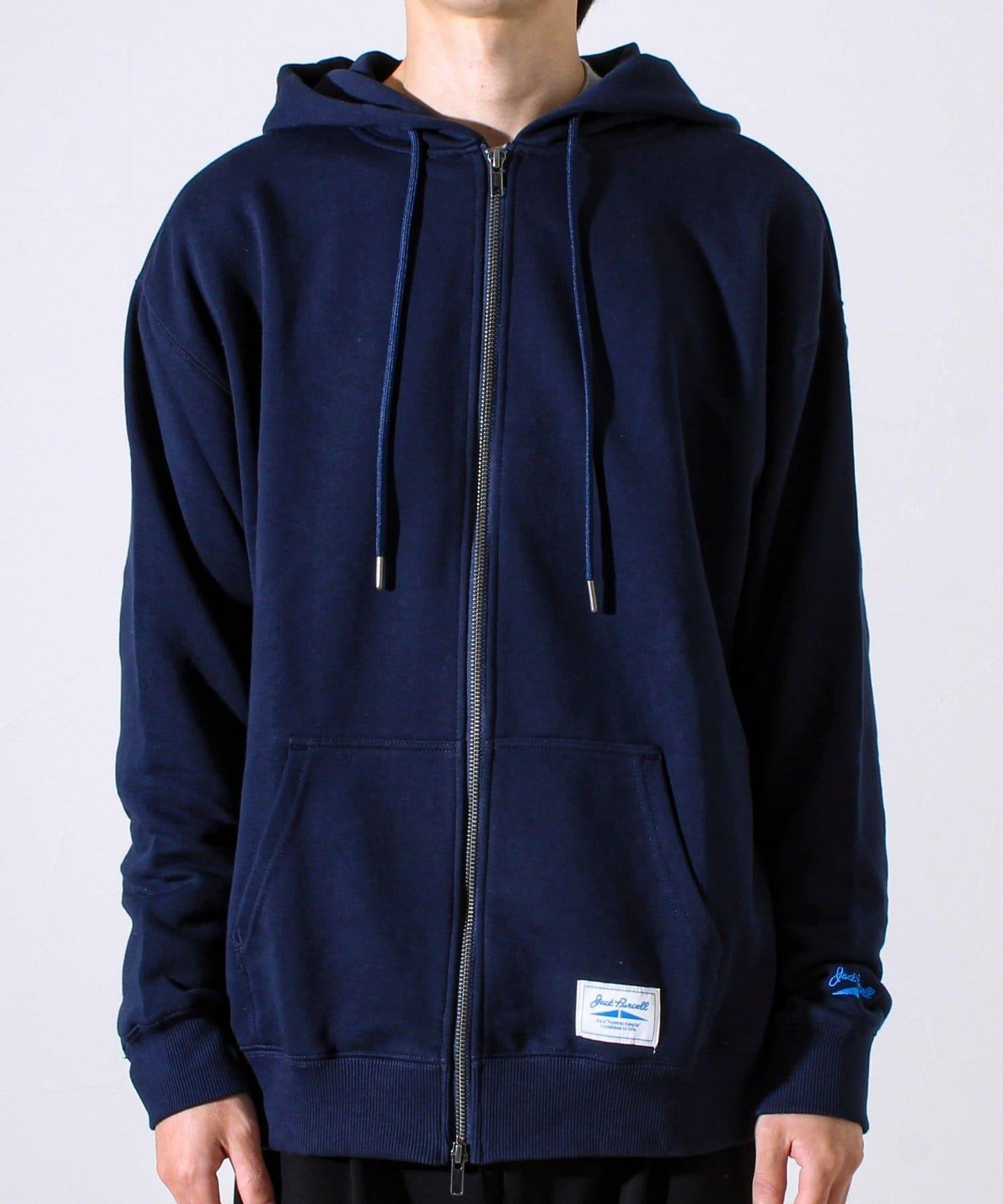 【JACKPURCELL/ジャックパーセル】精梳棉衛衣面料全拉鍊連帽衛衣