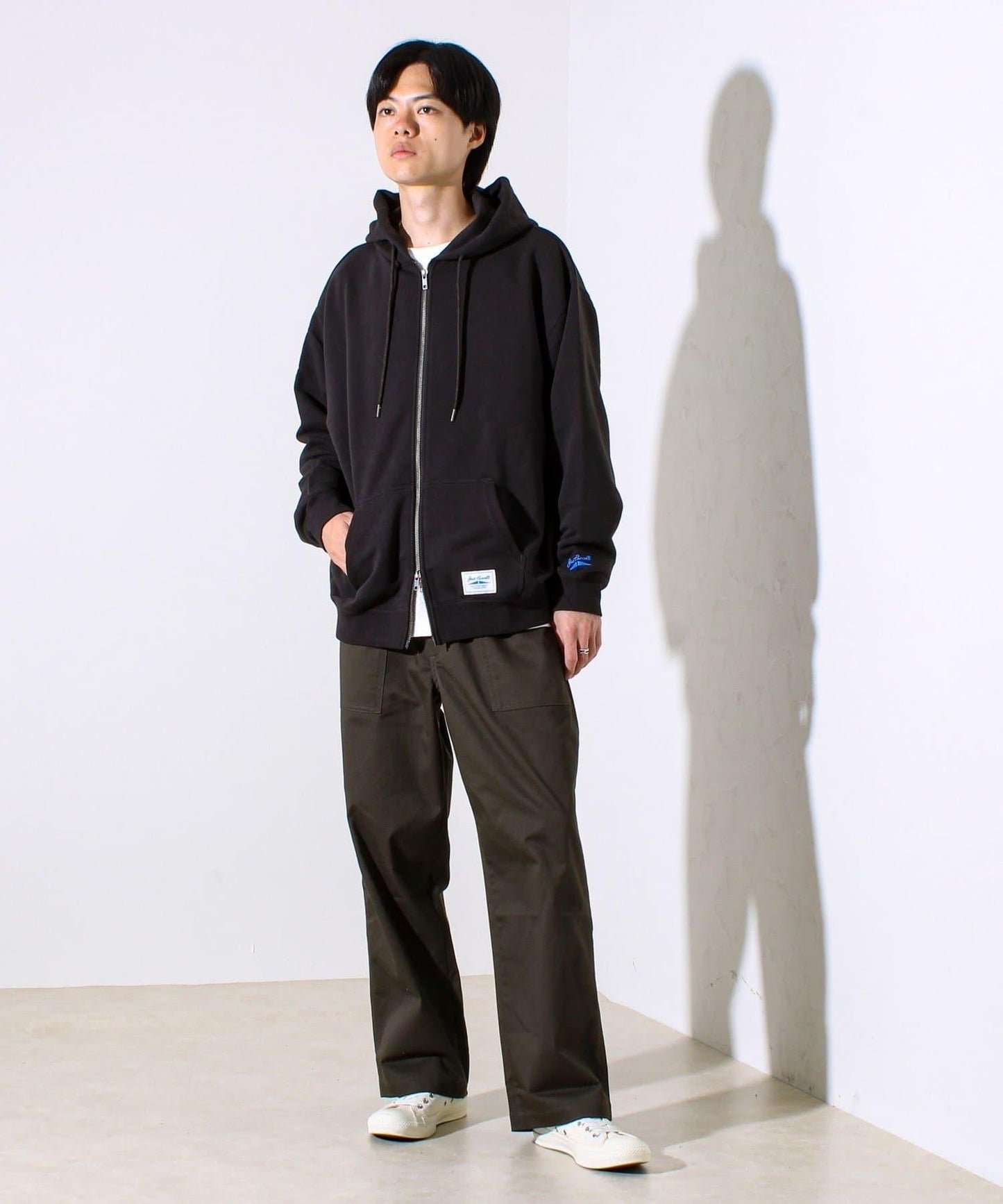 【JACKPURCELL/ジャックパーセル】精梳棉衛衣面料全拉鍊連帽衛衣