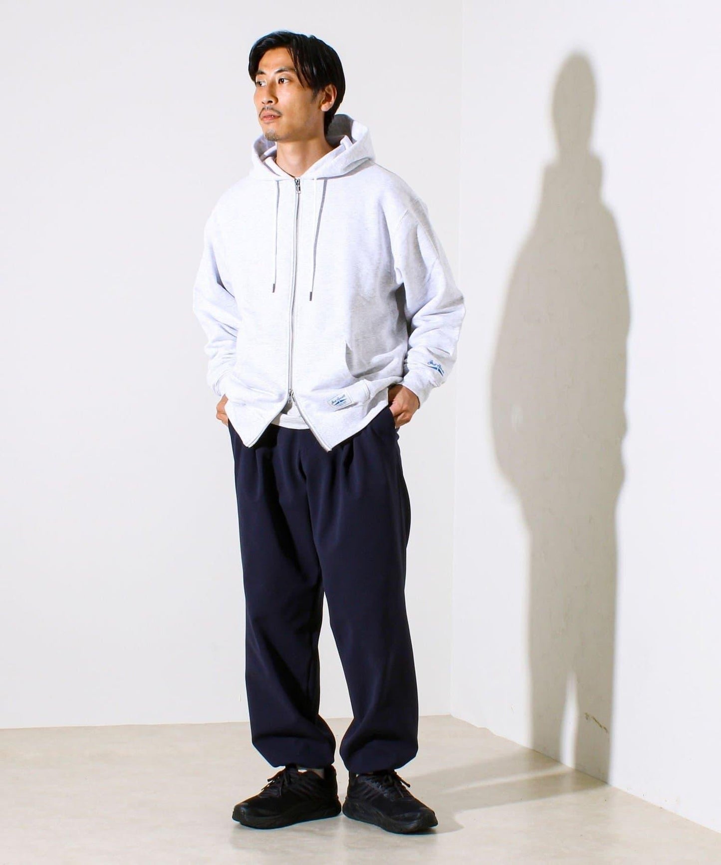 【JACKPURCELL/ジャックパーセル】精梳棉衛衣面料全拉鍊連帽衛衣