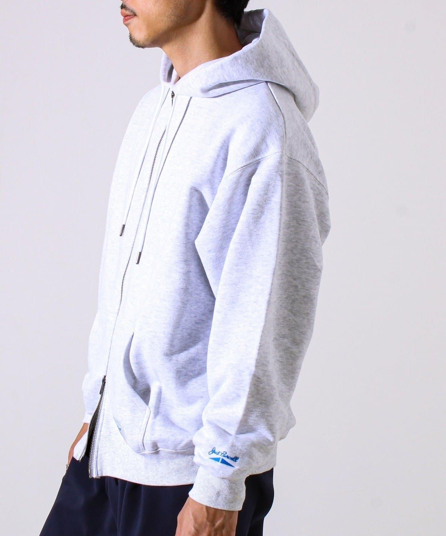 【JACKPURCELL/ジャックパーセル】精梳棉衛衣面料全拉鍊連帽衛衣
