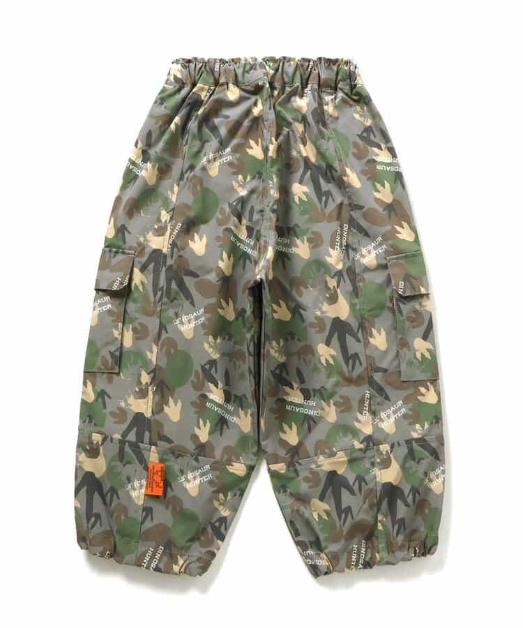 恐龍腳印迷彩寬鬆長褲 10分丈