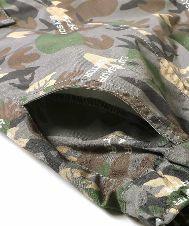 恐龍腳印迷彩寬鬆長褲 10分丈