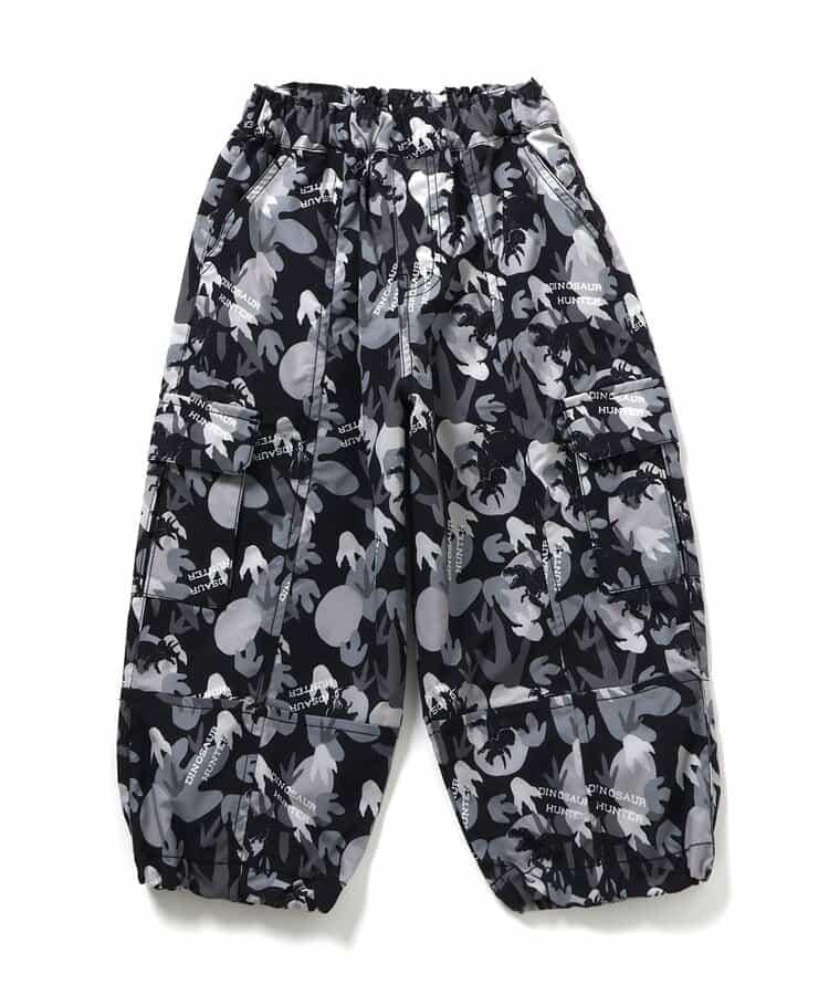 恐龍腳印迷彩寬鬆長褲 10分丈
