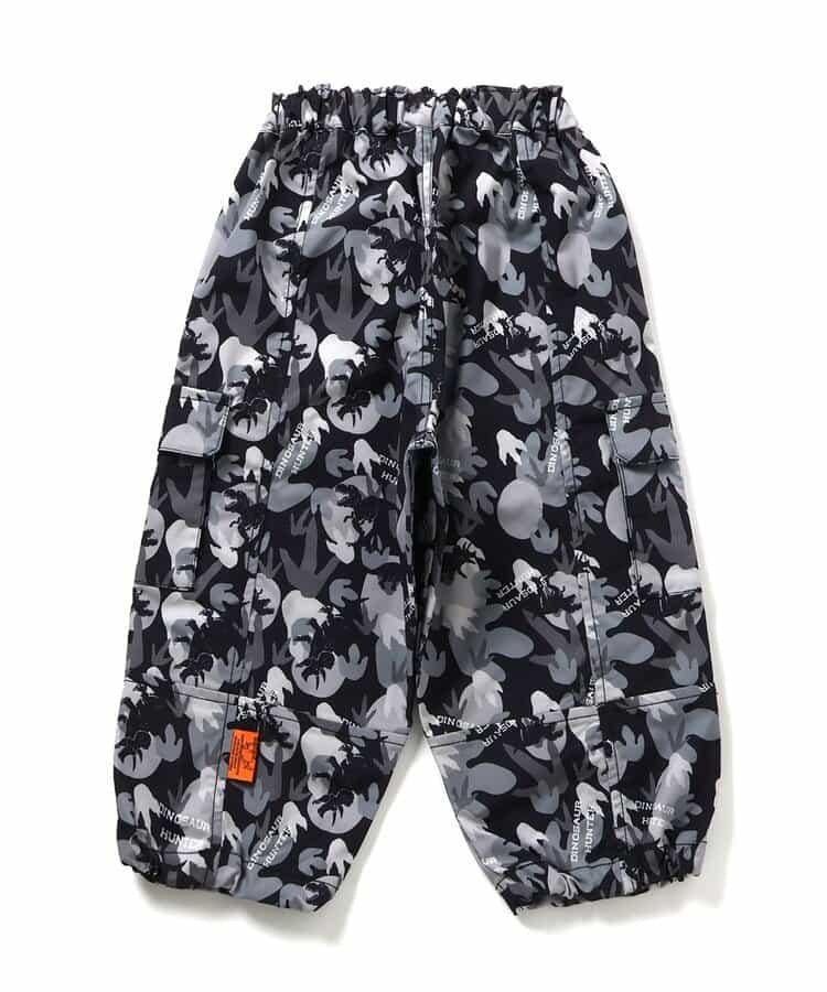 恐龍腳印迷彩寬鬆長褲 10分丈