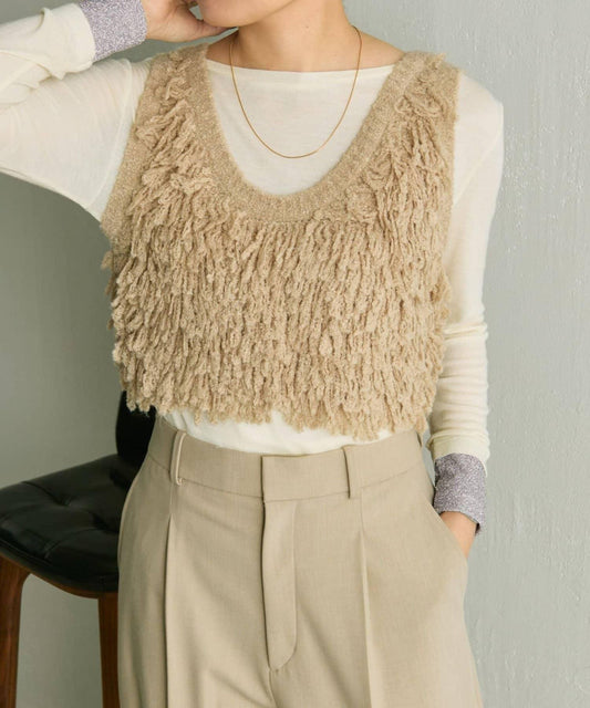 顯瘦效果短款流蘇馬甲【SUM1 STYLE】