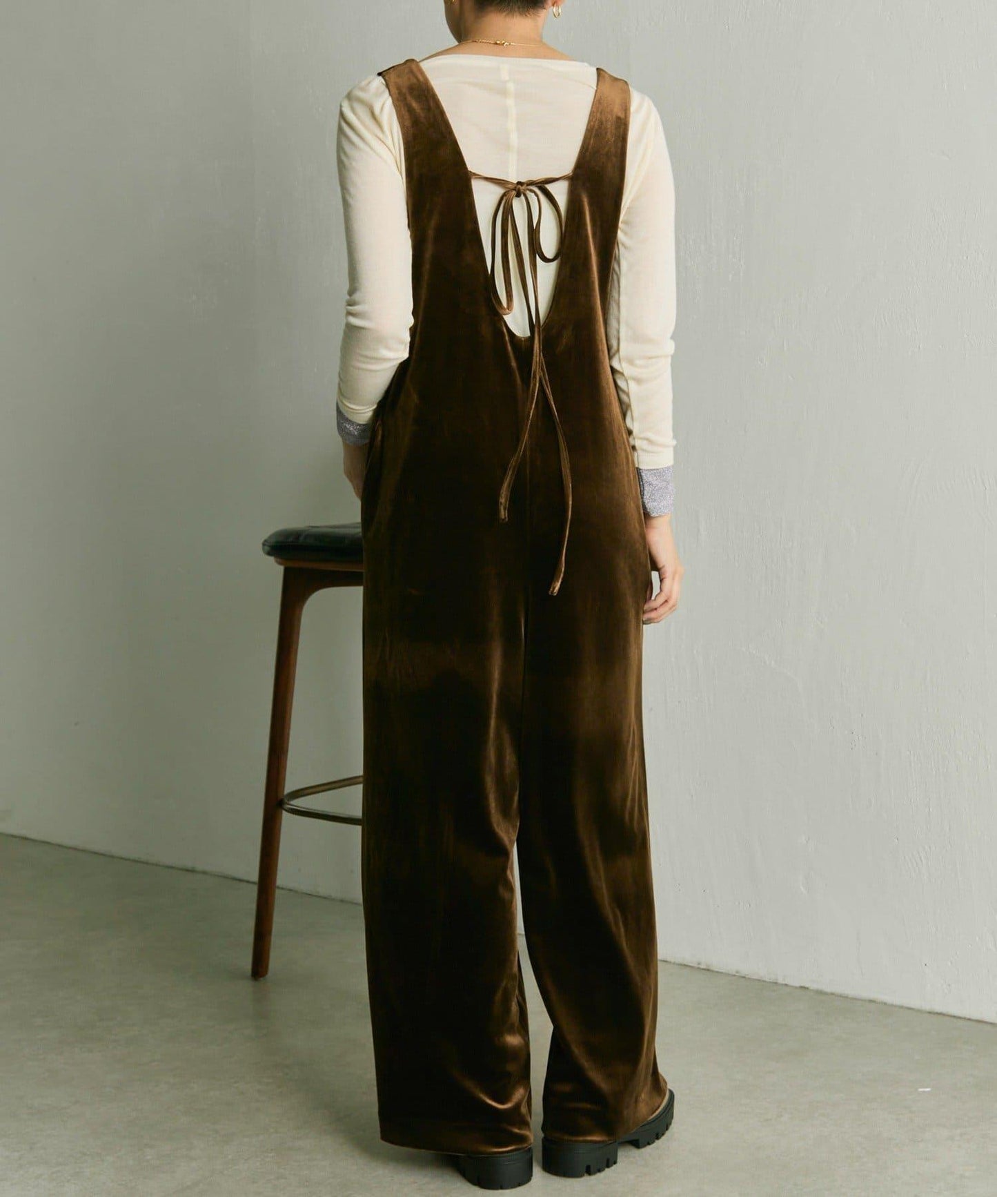 前後兩穿天鵝絨揹帶褲【SUM1 STYLE】