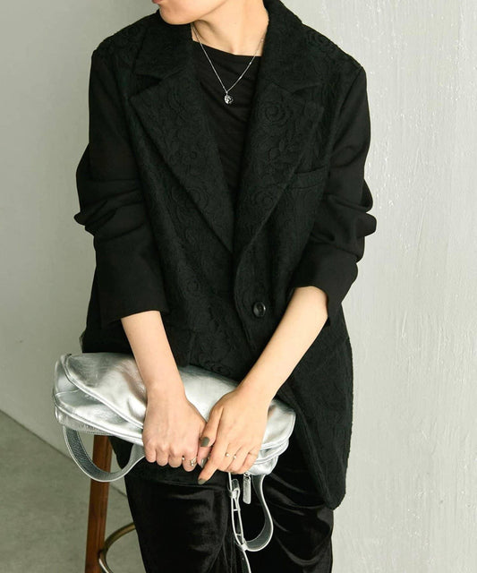 花卉圖案/刺繡蕾絲夾克【SUM1 STYLE】