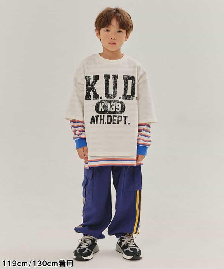 KUDOS 側邊條紋長褲(可成套搭配) 10分褲