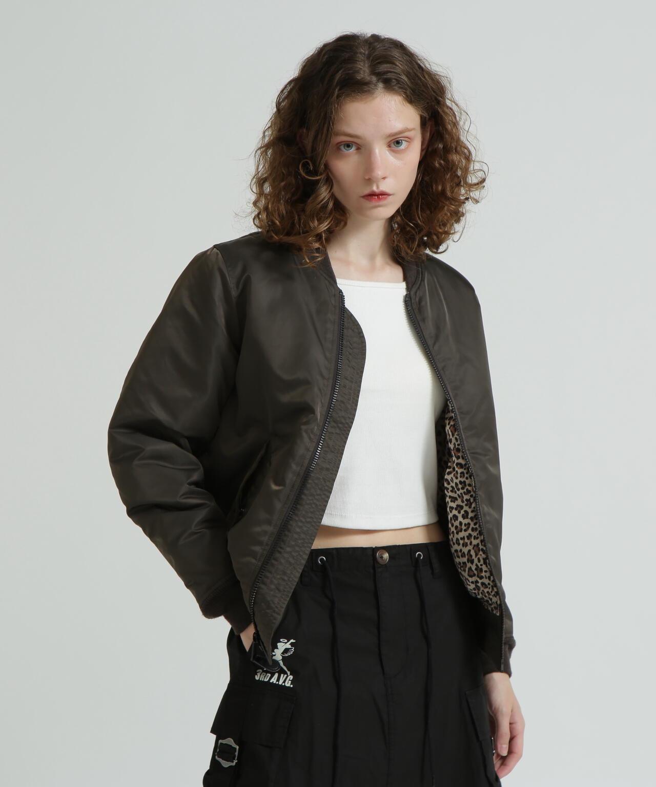 《WOMAN》LEOPARD LOGO MA-1