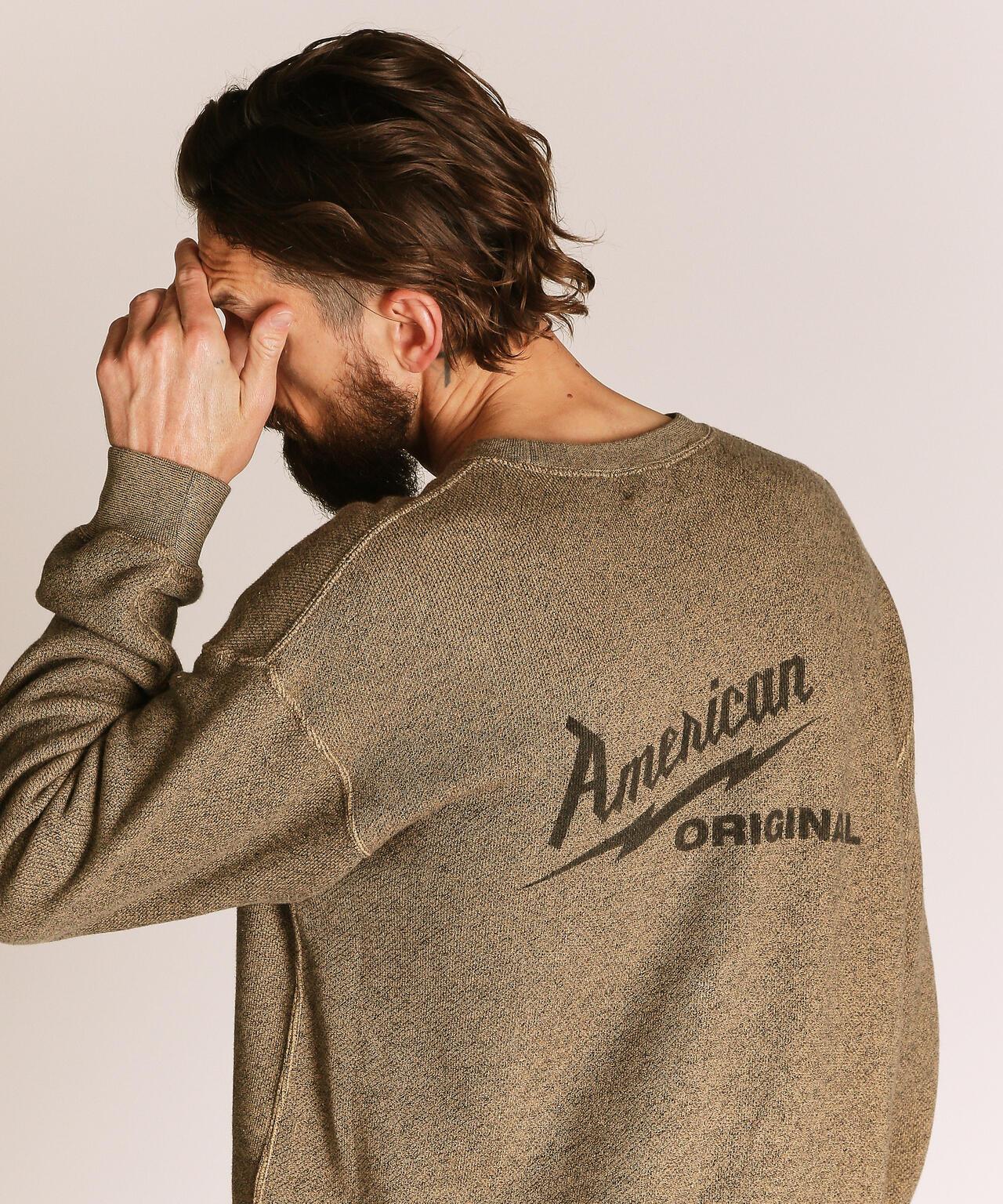 SALT AND PEPPER CREW SWEAT AMERICAN ORIGINAL