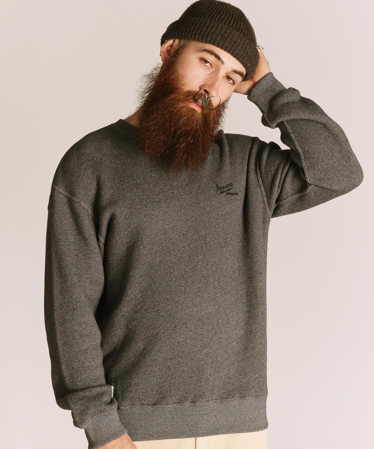 SALT AND PEPPER CREW SWEAT AMERICAN ORIGINAL