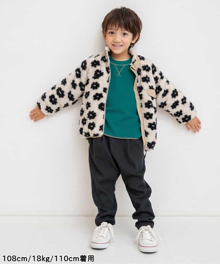 配色ステッチビッグシルエットワッフルTシャツ