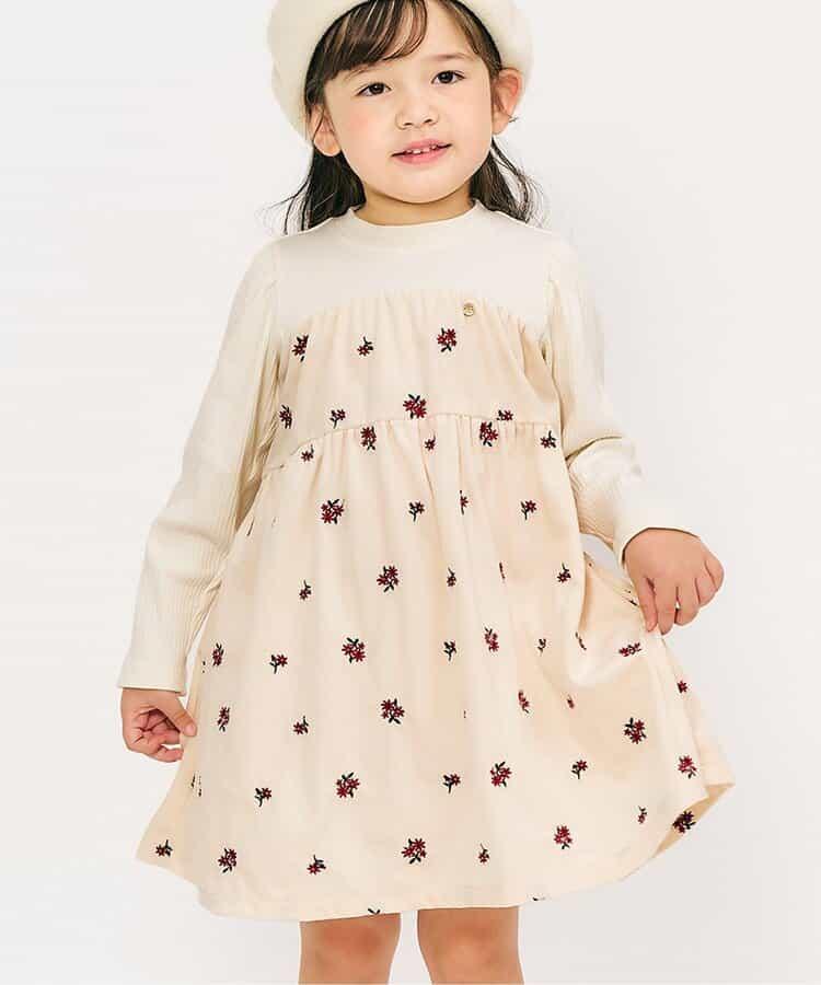 【リンク】刺繍ティアードドッキングワンピ