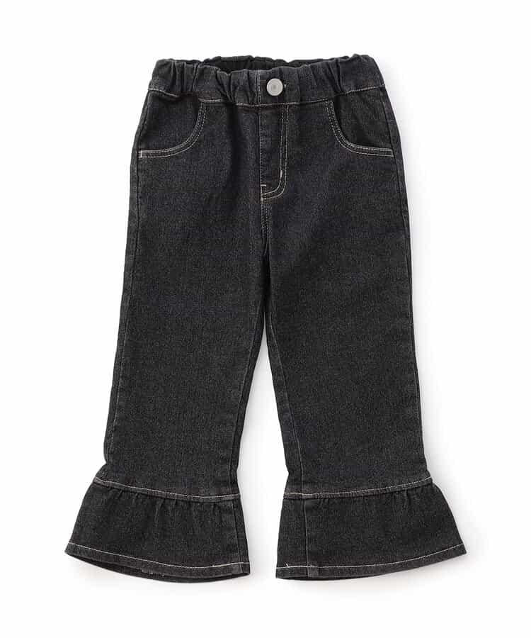 WEB限定 ハートポケット裾フリルパンツ  10分丈