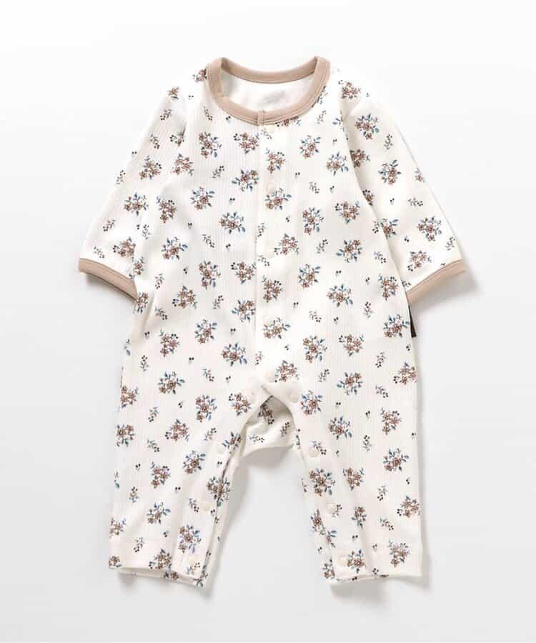 リブ総柄カバーオール