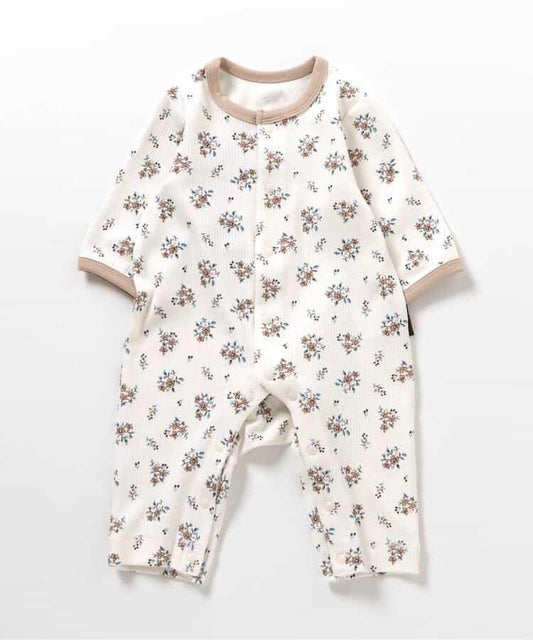 リブ総柄カバーオール