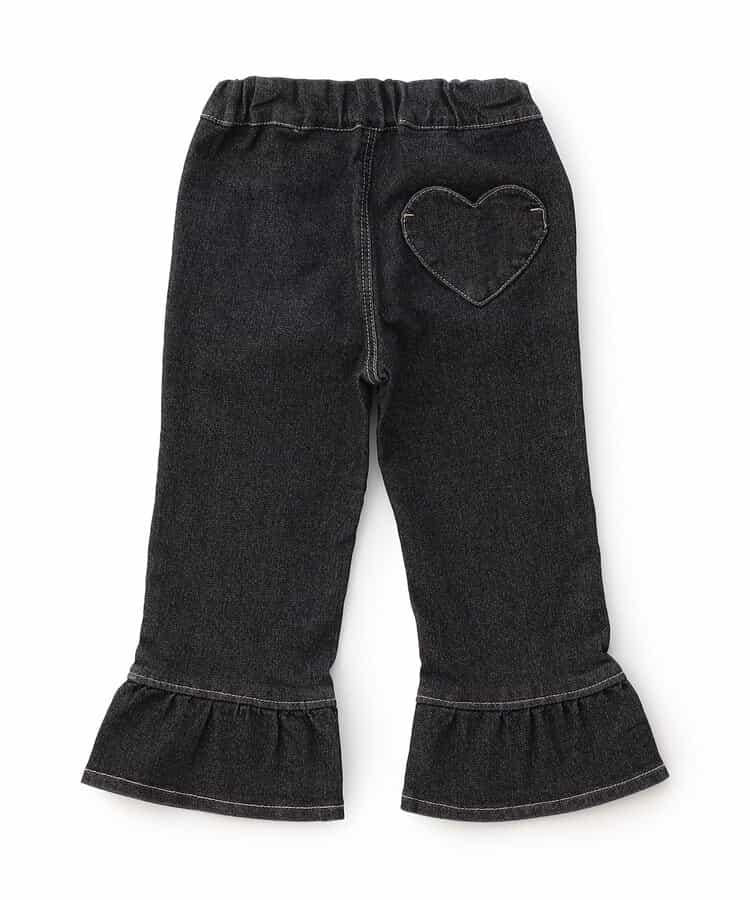 WEB限定 ハートポケット裾フリルパンツ  10分丈