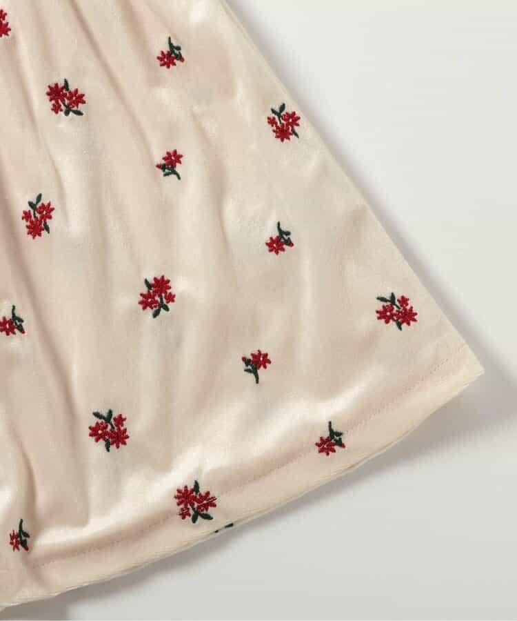 【リンク】刺繍ティアードドッキングワンピ